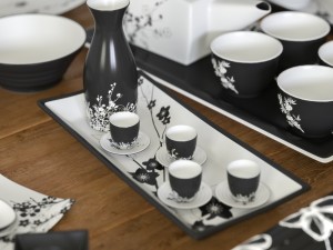 a set of dishes in the japanese style Model 3D