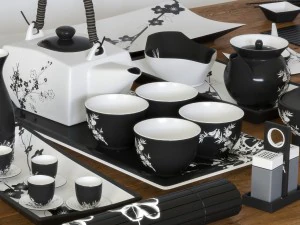 a set of dishes in the japanese style 3D Model