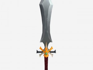 low poly sword Model 3D