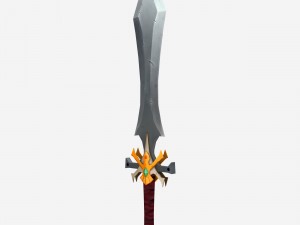 low poly sword Modelo 3D