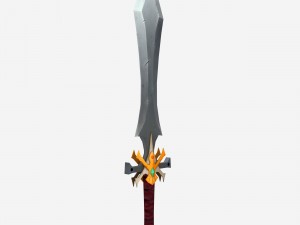 low poly sword Modelo 3D