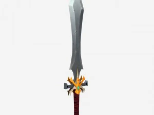 low poly sword 3D Model