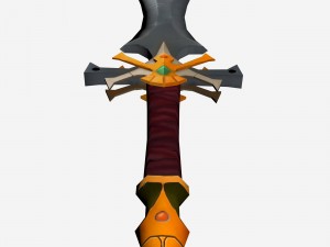 low poly sword Modelo 3D