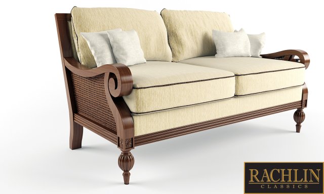 rachlin classics susan settee 3D Модель .c4d .max .obj .3ds .fbx .stl .blend 