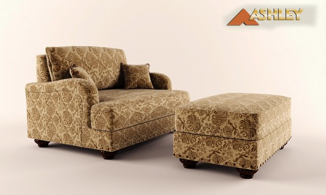 ashley furniturestansberry vintage 3D Модель .c4d .max .obj .3ds .fbx .stl .blend 