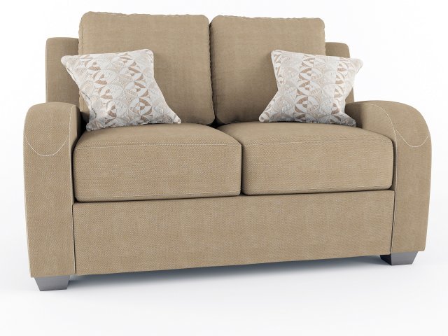 ashley furniturecirca taupe loveseat 3D मॉडल .c4d .max .obj .3ds .fbx .stl .blend 