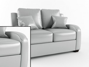 ashley furniturecirca taupe loveseat 3D मॉडल