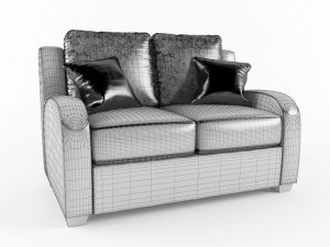 ashley furniturecirca taupe loveseat 3D मॉडल