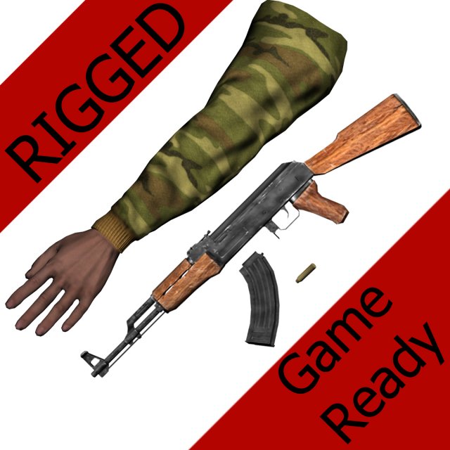fps hands rigged 3D 模型 .c4d .max .obj .3ds .fbx .stl .blend 