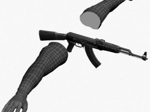fps hands rigged 3D 模型