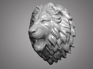 Lion head sculpture Modelo de impresión 3D