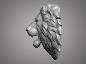 Lion head sculpture Modelo de impresión 3D