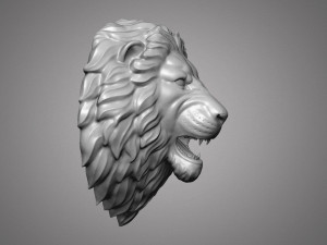 Lion head sculpture Modelo de impresión 3D