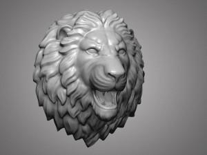 Lion head sculpture Modelo de impresión 3D