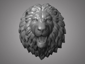 Lion head sculpture Modelo de impresión 3D