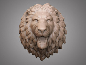 Lion head sculpture Modelo de impresión 3D