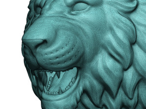 Lion head sculpture Modelo de impresión 3D