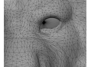 Lion head sculpture Modello 3D