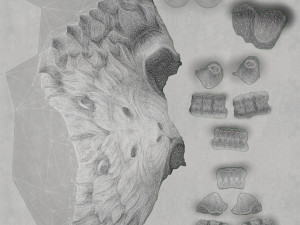Lion head sculpture Modello 3D