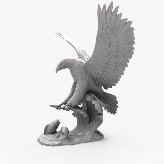Eagle statue 3D 模型 .c4d .max .obj .3ds .fbx .stl .blend 