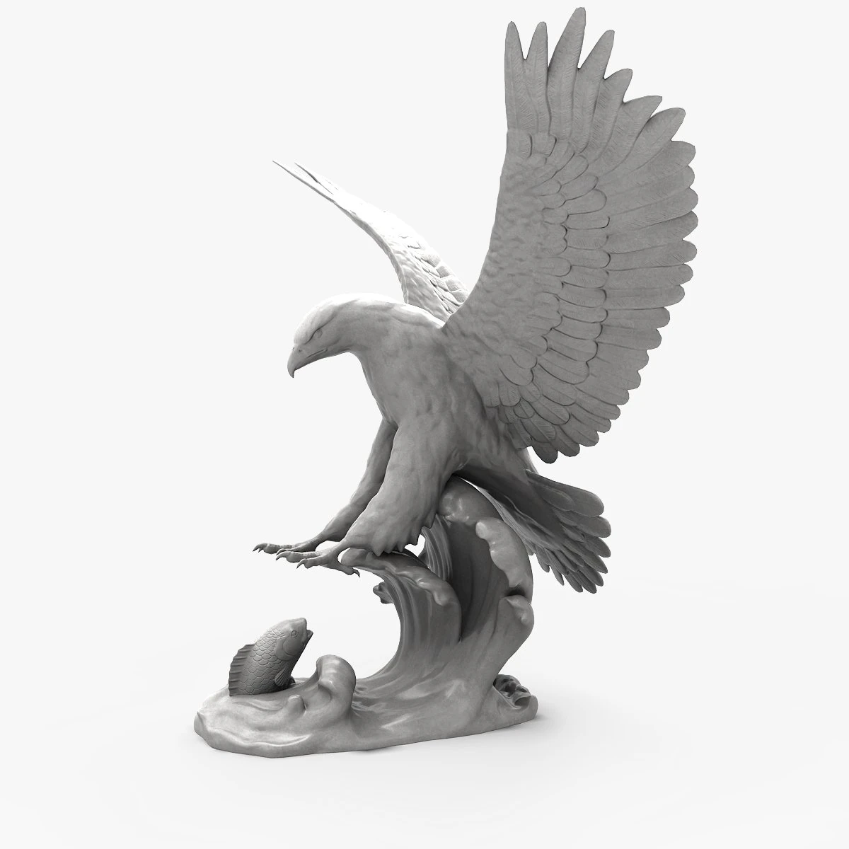 Eagle statue 3D Model .c4d .max .obj .3ds .fbx .stl .blend 