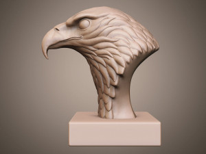 Eagle head sculpture Modèles 3D en vedette