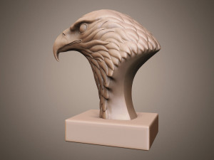 Eagle head sculpture Modello di stampa 3D