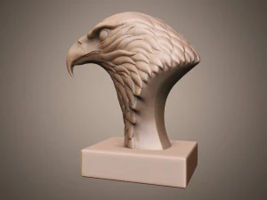 Eagle head sculpture 3D Print Model