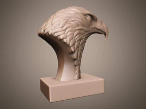 Eagle head sculpture 3D Print Model
