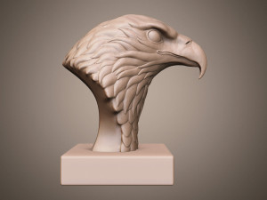 Eagle head sculpture Modello di stampa 3D