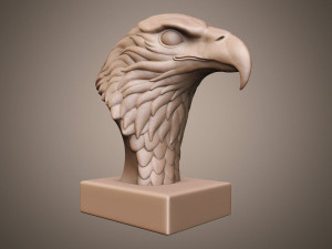 Eagle head sculpture Modello di stampa 3D