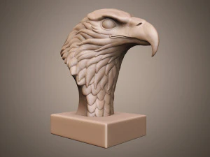 Eagle head sculpture 3D Print Model