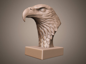 Eagle head sculpture Modello di stampa 3D
