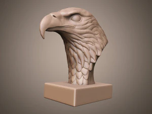 Eagle head sculpture 3D Print Model