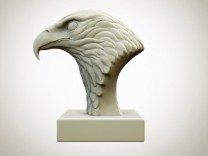 Eagle head sculpture Modello di stampa 3D