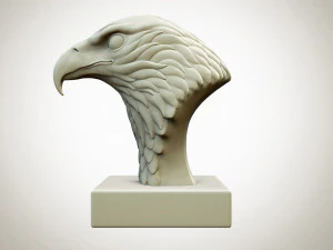 Eagle head sculpture 3D Print Model