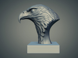 Eagle head sculpture Modello di stampa 3D