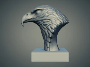 Eagle head sculpture 3D Print Model