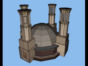 Hossein abad cistern 3D Model