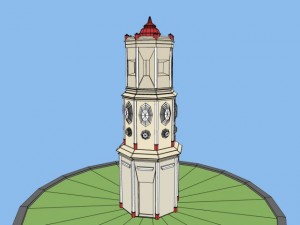 Clock square 3D Model