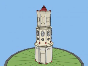 Clock square 3D Model