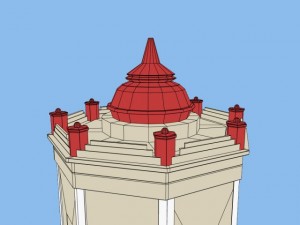 Clock square 3D Model