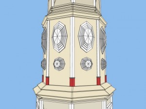 Clock square 3D Model
