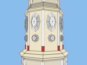 Clock square 3D Model