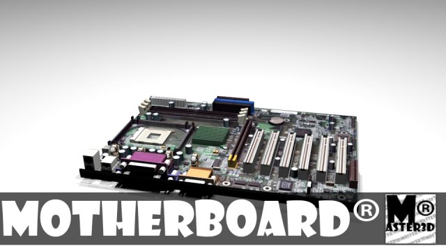 motherboard computer desktop 3Dモデル .c4d .max .obj .3ds .fbx .stl .blend 