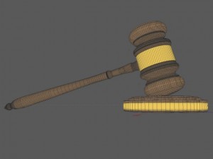 law gavel 3Dモデル