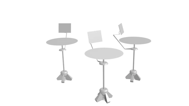 咖啡厅电脑桌 3D 模型 .c4d .max .obj .3ds .fbx .stl .blend 