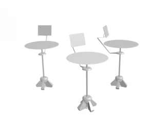 computertafel voor coffeeshops 3D Model