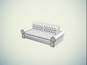 white chair Modelo 3D