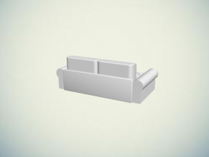 white chair Modelo 3D